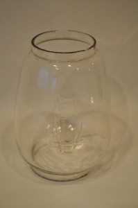SOWA / 14,2 cm / KLOSZ SZKŁO - LAMPA NAFTOWA