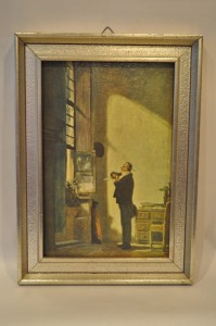 21,3 cm x 29,2 cm / "PISARZ" CARL SPITZWEG / OBRAZ (REPRODUKCJA)