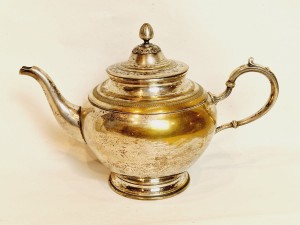 (XIX / XX w) ZABYTKOWY POSREBRZANY DZBANEK - ZAPARZACZ