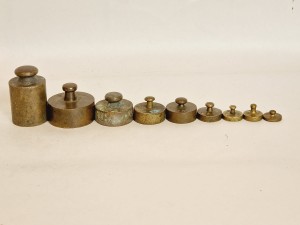 (XIX / XX w) DEUTSCHES REICH / 9 szt. (5 g - 250 g) - ODWAŻNIKI HANDLOWE