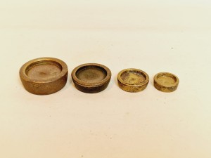 (XIX / XX w) ROSJA / 3 З, 6 З, 12 З, 24 З - (4 szt.) ZOŁOTNIKI - ODWAŻNIK KUBEŁKOWE