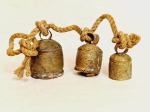 (poł. XX w) 3 szt. - STARE KOLEKCJONERSKIE ŻELAZNE DZWONKI PASTERSKIE