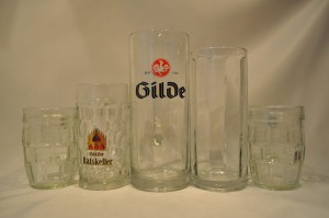 KOMPLET 5 szt. / KOLEKCJONERSKIE KUFLE SZKLANE