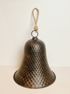 (l. 80 / 90-te XX w) STAL MIEDZIOWANA - DUŻY (24,0 cm) DZWON DEKORACYJNY