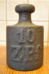 (XIX / XX w) 10ZPf - NIEMIECKI ODWAŻNIK - FUNT CELNY