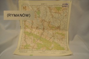 (1975) MAPA 1:50 000 RYMANÓW IWONICZ KLIMKÓWKA WRÓBLIK HOCZÓW GŁĘBOKIE...