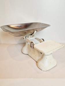 (poł. XX w) ANGLIA / MASYWNA (2,75 kg) ANGIELSKA WAGA SZALKOWA - KWIETNIK