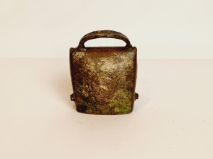 (XIX / XX w) ZABYTKOWY MAŁY (7,0 cm) MASYWNY (107 g ) DZWONEK PASTERSKI