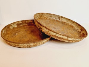 (XIX / XX w) KPL 2 szt. (27,0 cm) ŻELAZNE SZALKI DO WAGI "15-20kg"