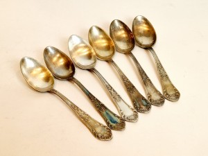 Kpl 6 szt. - ŁYŻECZKI DO HERBATY (14,6 cm) dFRAGET MET WZÓR ROMAŃSKI