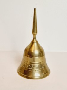 (l. 70 / 80-te XX w) MASYWNY (15,0 cm / 197 g) MOSIĘŻNY DZWONEK STOJĄCY
