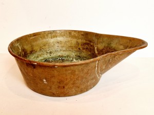 (XIX / XX w) 23,2 cm x 29,5 cm - DUŻA SZALKA TOWAROWA DO WAGI "10-15 kg"