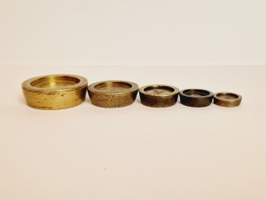 (XIX w) ROSJA / ZOŁOTNIKI 3, 6, 12, 24, 48 З (5 szt.) ODWAŻNIKI KUBEŁKOWE