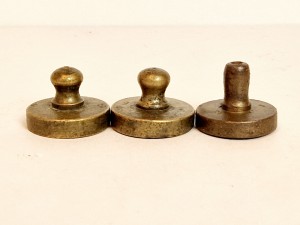 (XIX / XX w) ROSJA / 3 szt. a 2Ф - ODWAŻNIKI FUNTOWE DO WAGI DZIESIĘTNEJ