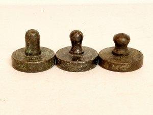 (XIX / XX w) ROSJA / 3 szt. a 2 Ф - ODWAŻNIKI FUNTOWE DO WAGI DZIESIĘTNEJ