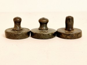 (XIX / XX w) ROSJA / 3 szt. a 2 Ф - ODWAŻNIKI FUNTOWE DO WAGI DZIESIĘTNEJ