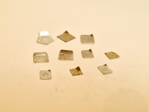 (l. 60 / 70-te XX w) 3 x 500 mg, 4 x 200 mg, 3 x 100 mg - STARE ODWAŻNIKI LABORATORYJNE