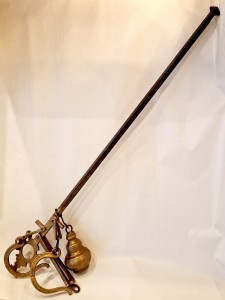 (XIX w) ZABYTKOWA MASYWNA (79,0 cm / 2,14 kg) JEDNOSZALKOWA WAGA WISZĄCA