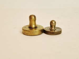 (XIX / XX w ROSJA / 2 szt. (1 Ф / 2 Ф) ODWAŻNIKI FUNTOWE DO WAGI DZIESIĘTNEJ