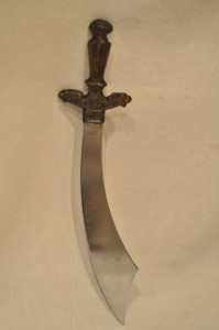 19,7 cm / 75 g - STARY STYLIZOWANY NÓŻ DO LISTÓW