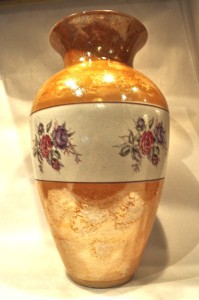 42,5 cm / WIELKI WAZON CERAMICZNY - CHODZIEŻ / ORANGE