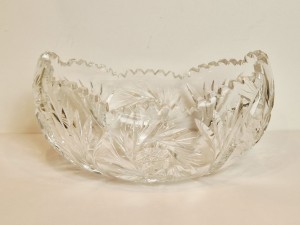 (l. 60 / 70-te XX w) ŻARDINIERA (27,0 cm / 2,05 kg) MISA KRYSZTAŁOWA OWOCARKA