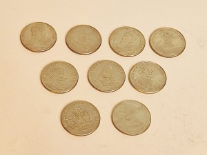 (l. 70 / 80-te XX w) 9 szt. - POLSKIE MONETY "50 zł"