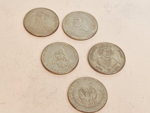 (l. 70 / 80-te XX w) 5 szt. - POLSKIE MONETY "50 zł"