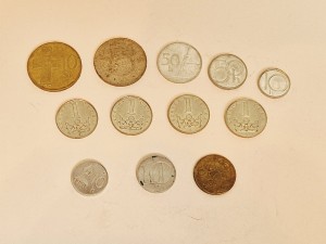 (1975 - 1998) CZECHOSŁOWACJA, CZECHY, SŁOWACJA / MONETY 12 szt.