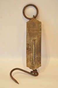 (XIX / XX w) 25 kg / 50 lb - POCKET BALANCE / WAGA SPRĘŻYNOWA