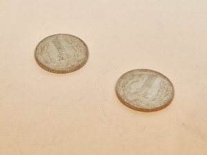 (1975, 1978) 2 szt. - POLSKIE MONETY 1 zł bzm (aluminium)