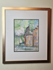 (1994) 55,0 cm x 65,0 cm / SYGNOWANA AKWARELA - OBRAZ W OSZKLONEJ RAMIE (NIELSEN CUBE)