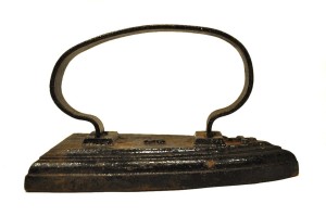 (XIX / XX w) ZABYTKOWE SYGNOWANE " 3* " ŻELAZKO KUMULACYJNE