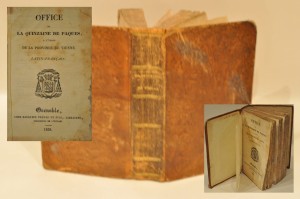 (1838) OFICJUM WIELKANOCNE ŁAC. / FRANC. (SKÓRA)