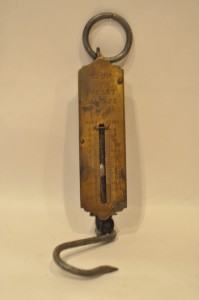 (XIX / XX w) / "POCKET BALANCE" (25 kg / 50 lb) - ZABYTKOWA WAGA SPRĘŻYNOWA