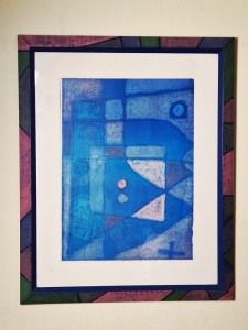 WIELKI (71,5 cm x 89,0 cm) PRZEDRUK / ABSTRAKCJA - OBRAZ W ARTYSTYCZNEJ RAMIE