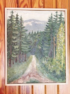 (l. 60-te XX w) KARPACZ / W. HALKOCZY OBRAZ OLEJNY (28,0 cm x 34,0 cm)