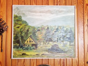 (1986) SZKLARSKA PORĘBA / W. HALKOCZY - OBRAZ OLEJNY (61,0 cm x 51,0 cm)