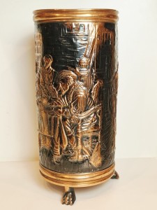 (l. 70 / 80-te XX w) OKAZAŁY WAZON (44,3 cm / 1,02 kg) - MIEDZIANY PARASOLNIK