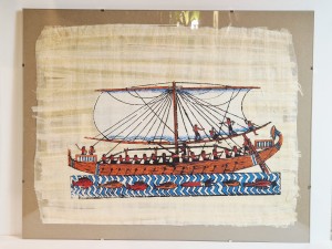 50,0 cm x 40,0 cm / PAPIRUS - OBRAZ W ANTYRAMIE - PAMIĄTKA Z EGIPTU