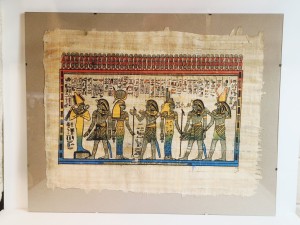 50,0 cm x 40,0 cm / PAPIRUS - OBRAZ W ANTYRAMIE - PAMIĄTKA Z EGIPTU