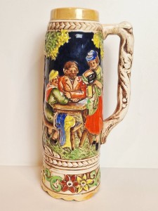 (l. 50 / 60-te XX w) NIEMCY / WIELKI (28,5 cm) KOLEKCJONERSKI KUFEL CERAMICZNY