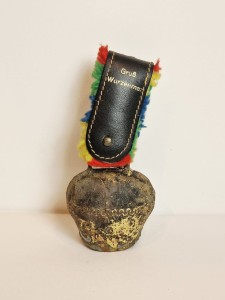 (l. 60 / 70-te XX w) MAŁY (7,0 cm / 66,0 g) OZDOBNY DZWONEK PASTERSKI