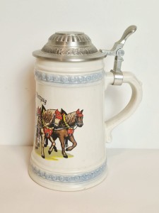 (l. 60 / 70-te XX w) ORIGINAL BIERZUG / MASYWNY (924 g) KUFEL CERAMICZNY 