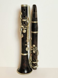 (poł. XX w) STARY KLARNET DREWNIANY (58,0 cm) - DO RENOWACJI