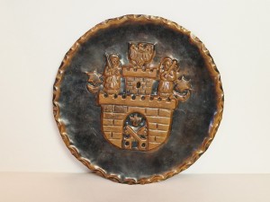 (l. 70-te XX w PRL) METALOPLASTYKA "HERB POZNANIA" - WYTŁOK MIEDZIANY