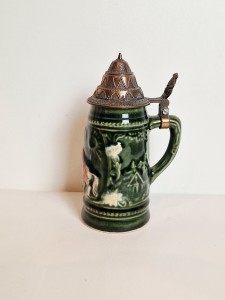 (l. 90-te XX w) WĘGRY / MAŁY (15,5 cm / 258 g / 0,2 l) KUFEL KAMIONKOWY