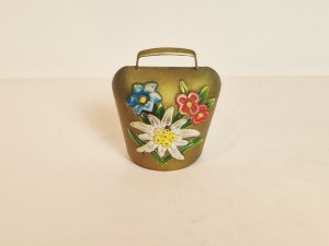 (l. 70 / 80-te XX w) MAŁY (6,4 cm / 58 g) ŻELAZNY DZWONEK PASTERSKI