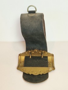 SKÓRZANY PAS - OBROŻA DO ŚREDNIEGO (13 - 17 cm) DZWONKA PASTERSKIEGO