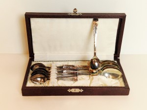 Kpl 12 szt. / ŁYŻECZKI DO KAWY I HERBATY HEFRA WZÓR WSCHODNI - W ETUI